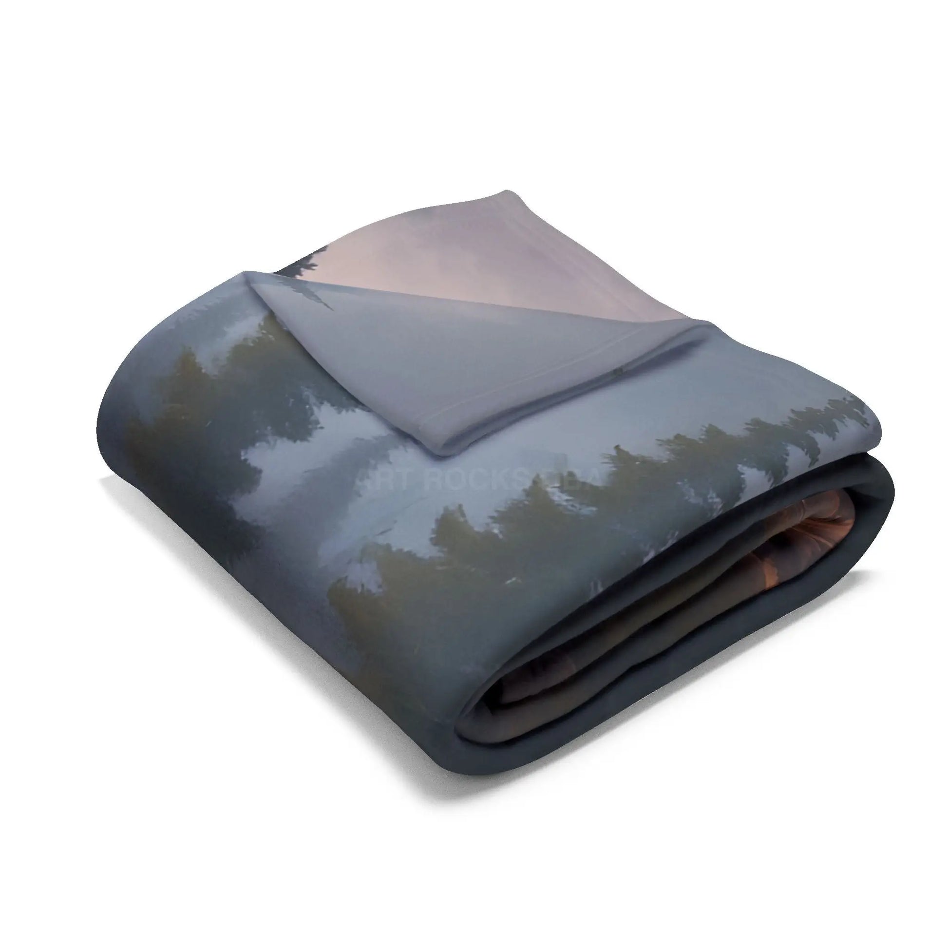 Cozy Arctic Fleece Blanket - Serene Cabin Design for Warmth & Comfort Perfect Gift for Home Decor Camping Relaxation