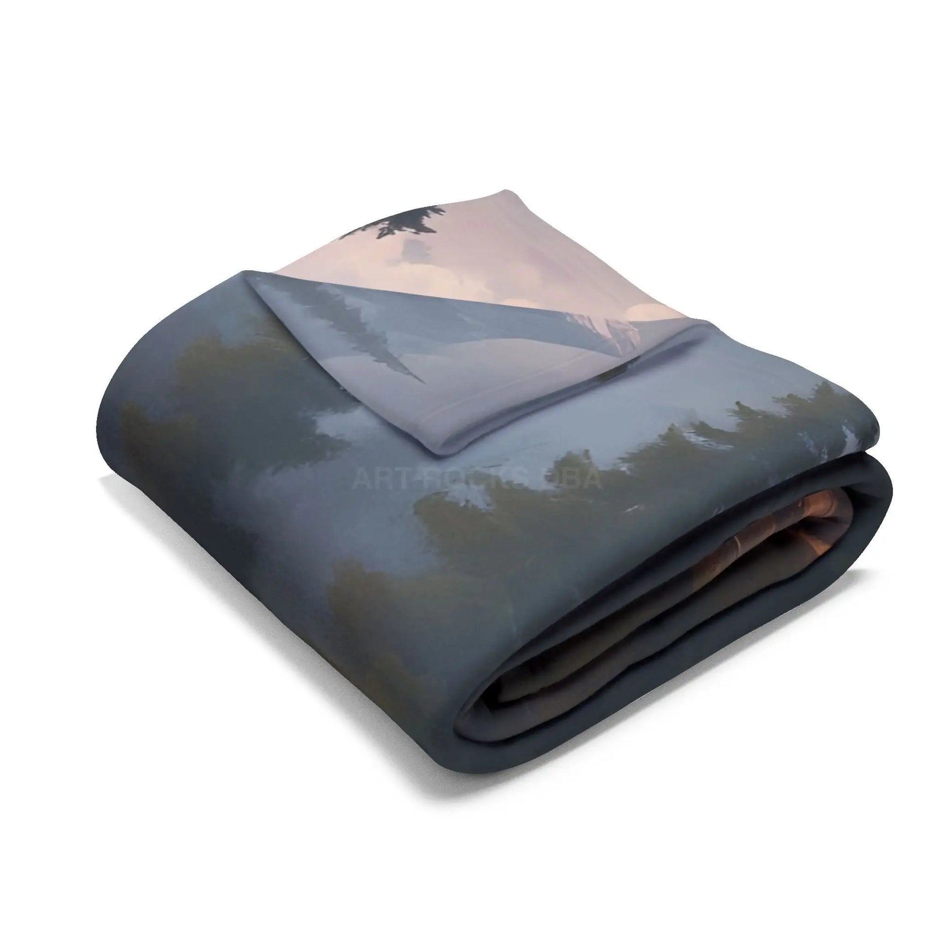 Cozy Arctic Fleece Blanket - Serene Cabin Design for Warmth & Comfort Perfect Gift for Home Decor Camping Relaxation