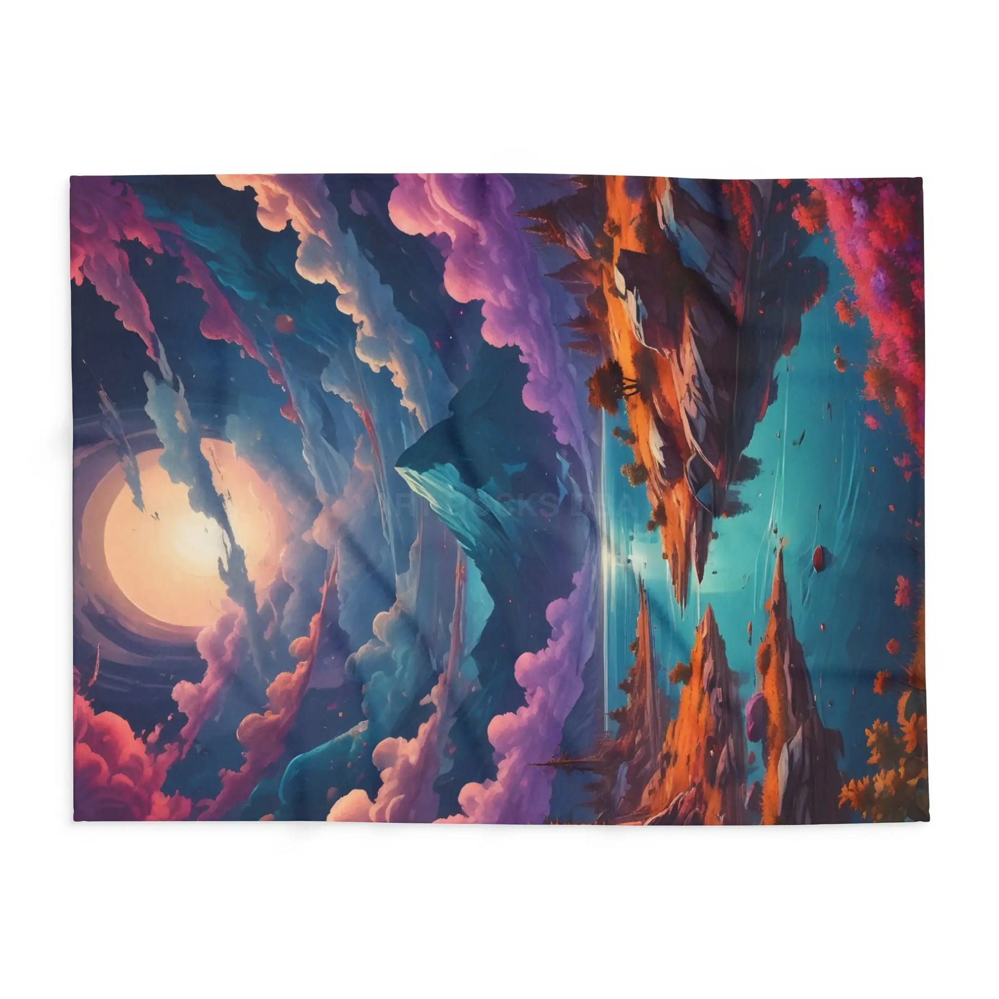 Cozy Arctic Fleece Blanket with Enchanting Landscape Design | Perfect for Home Decor Gifting Camping Cozy Nights