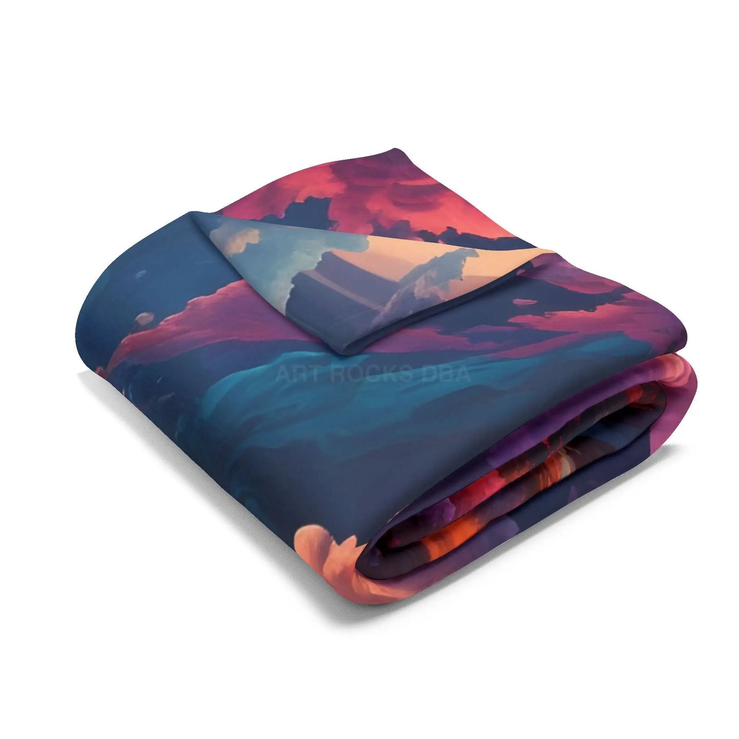 Cozy Arctic Fleece Blanket with Enchanting Landscape Design | Perfect for Home Decor Gifting Camping Cozy Nights