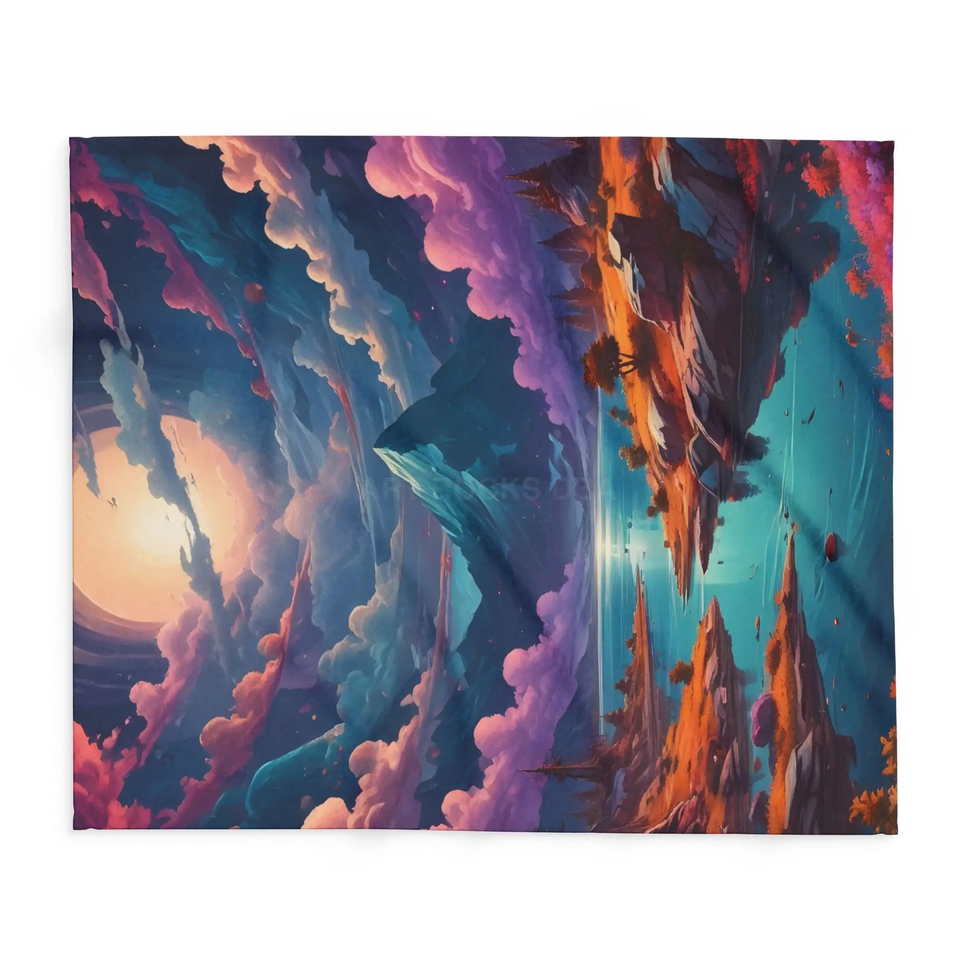 Cozy Arctic Fleece Blanket with Enchanting Landscape Design | Perfect for Home Decor Gifting Camping Cozy Nights