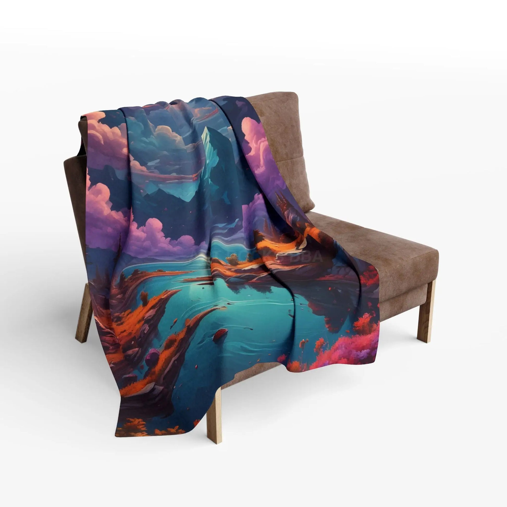 Cozy Arctic Fleece Blanket with Enchanting Landscape Design | Perfect for Home Decor Gifting Camping Cozy Nights