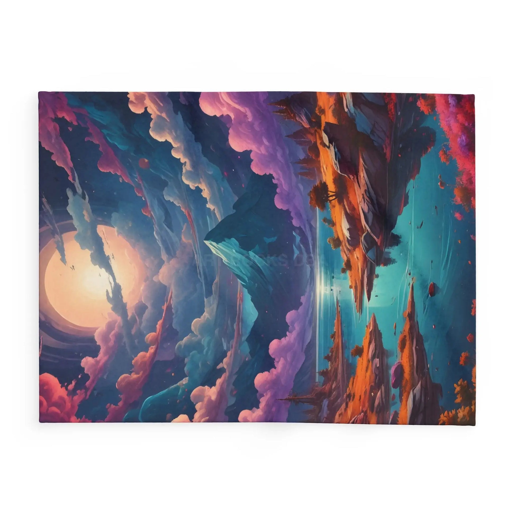 Cozy Arctic Fleece Blanket with Enchanting Landscape Design | Perfect for Home Decor Gifting Camping Cozy Nights