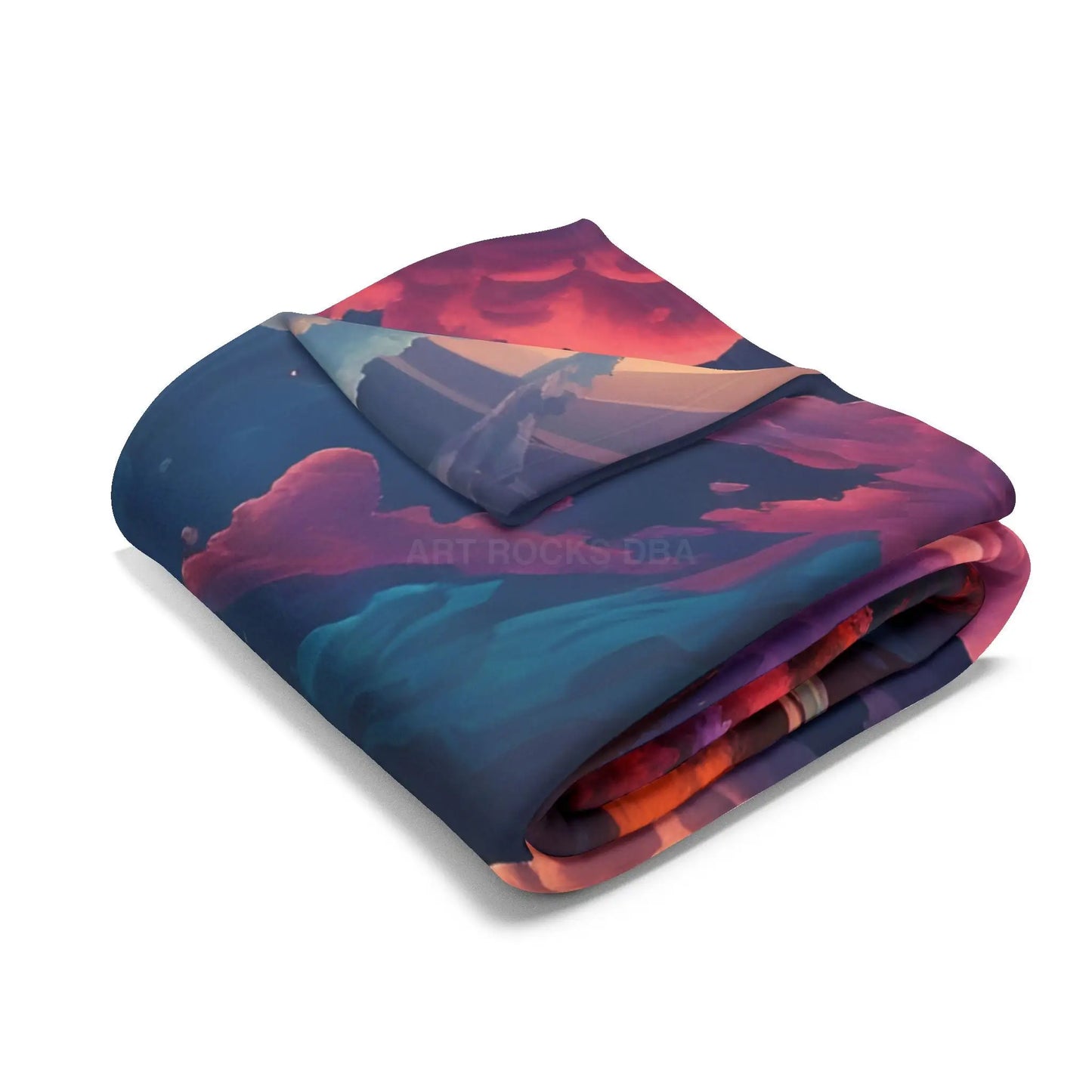 Cozy Arctic Fleece Blanket with Enchanting Landscape Design | Perfect for Home Decor Gifting Camping Cozy Nights