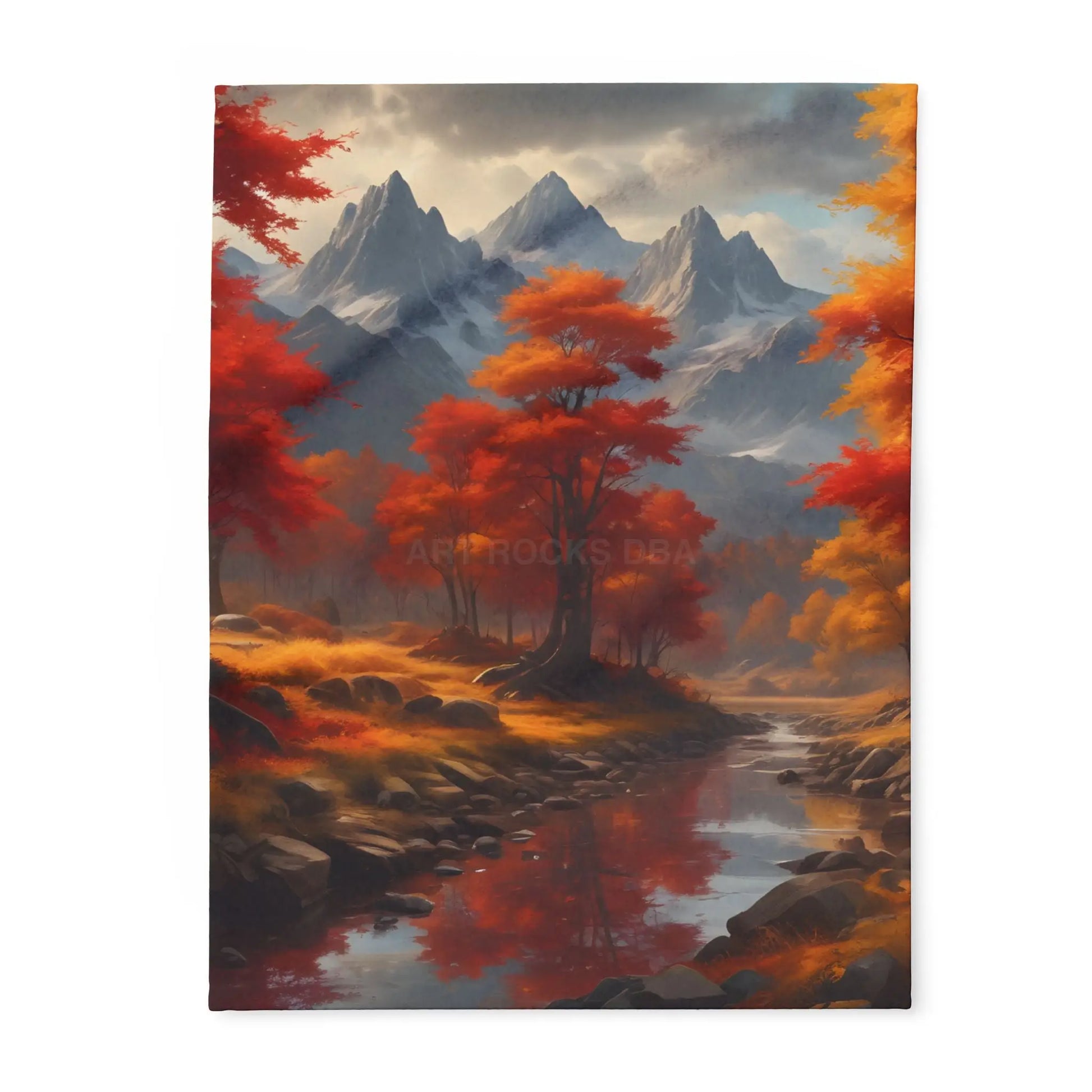 Cozy Autumn Mountains Fleece Blanket Warm Throw for Fall Decor Perfect Gift for Friends and Family Scenic Mountain