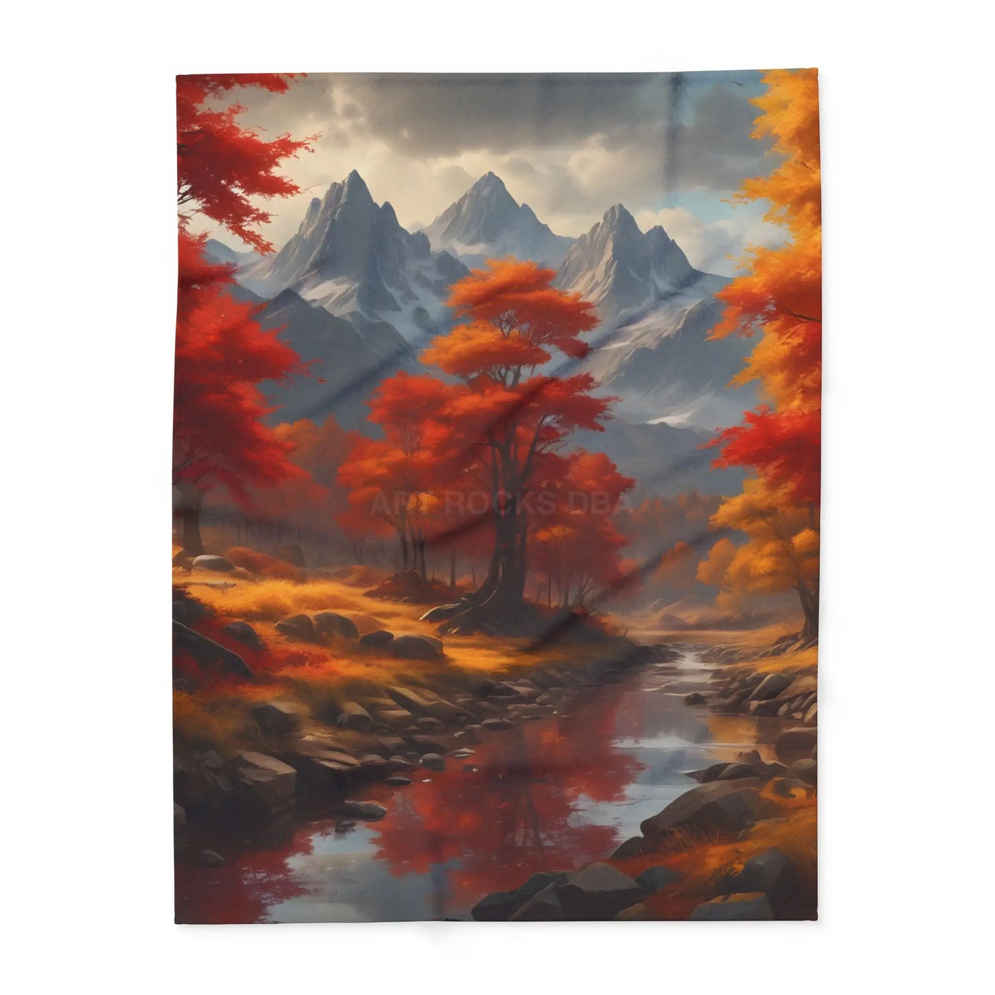Cozy Autumn Mountains Fleece Blanket Warm Throw for Fall Decor Perfect Gift for Friends and Family Scenic Mountain