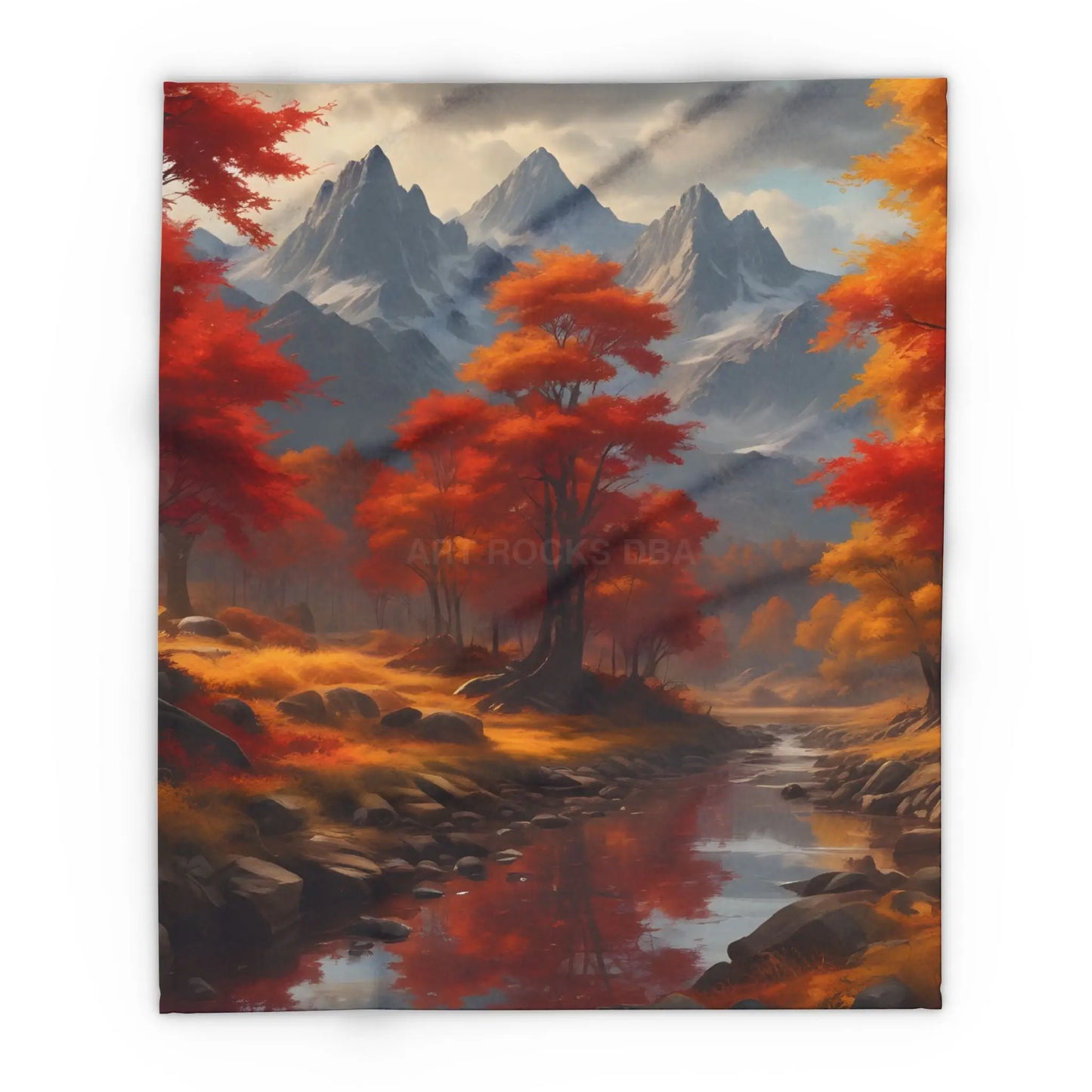 Cozy Autumn Mountains Fleece Blanket Warm Throw for Fall Decor Perfect Gift for Friends and Family Scenic Mountain