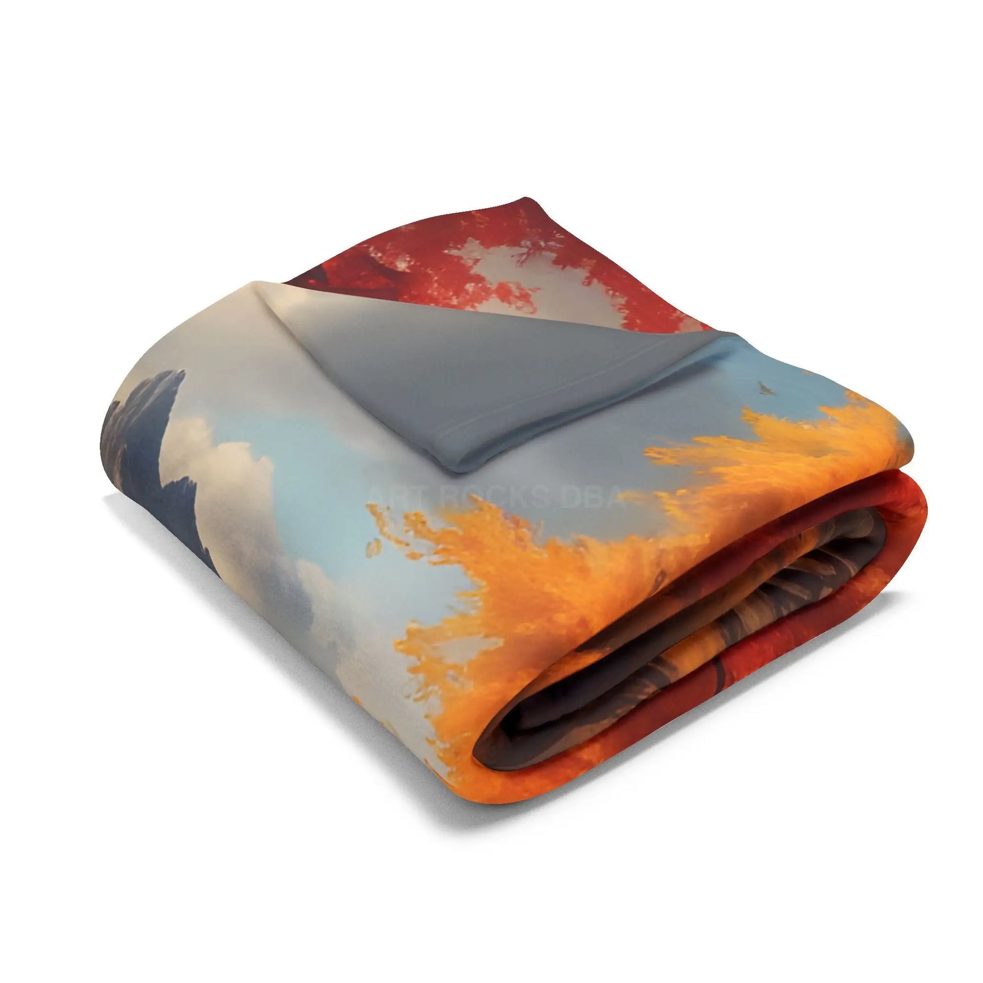 Cozy Autumn Mountains Fleece Blanket Warm Throw for Fall Decor Perfect Gift for Friends and Family Scenic Mountain