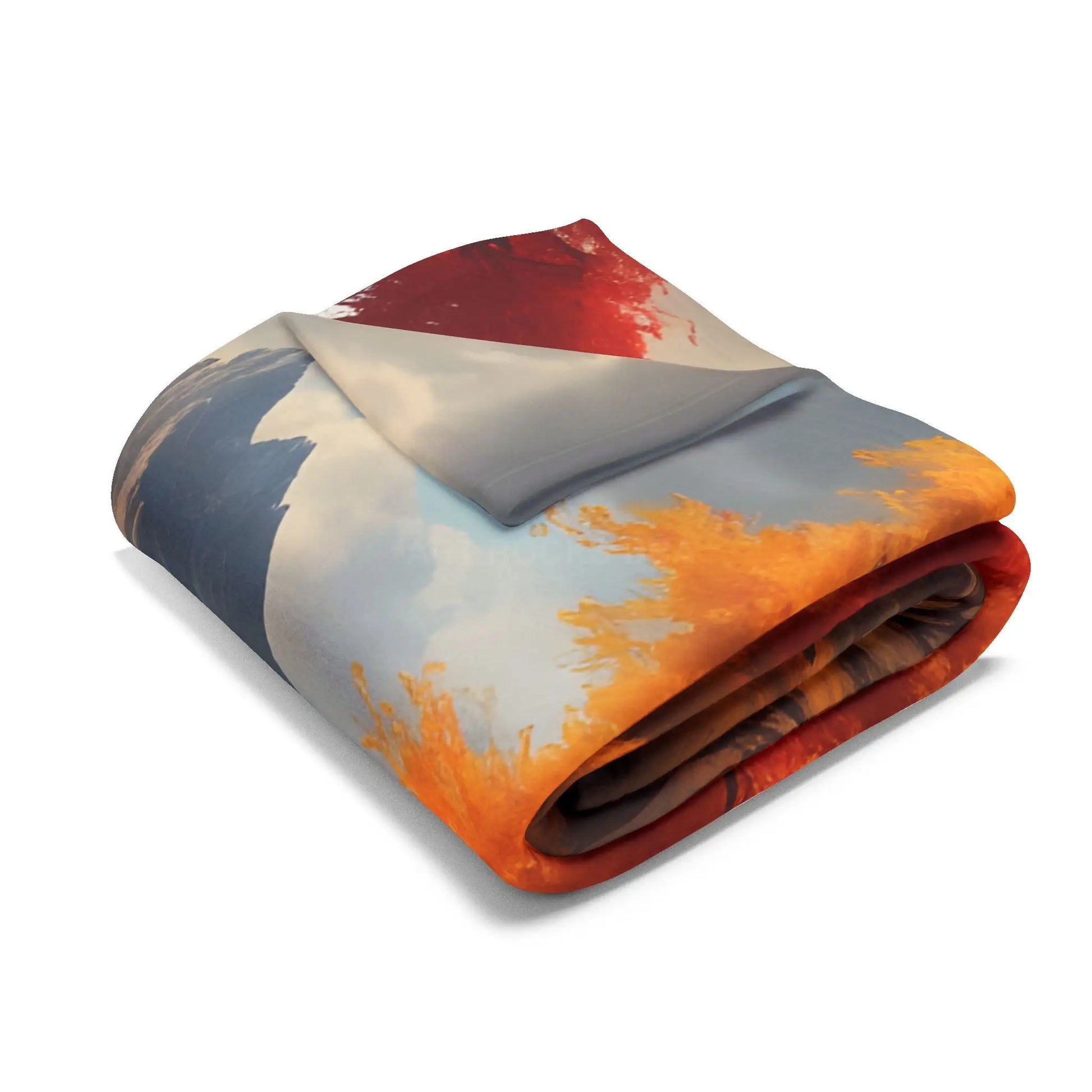 Cozy Autumn Mountains Fleece Blanket Warm Throw for Fall Decor Perfect Gift for Friends and Family Scenic Mountain