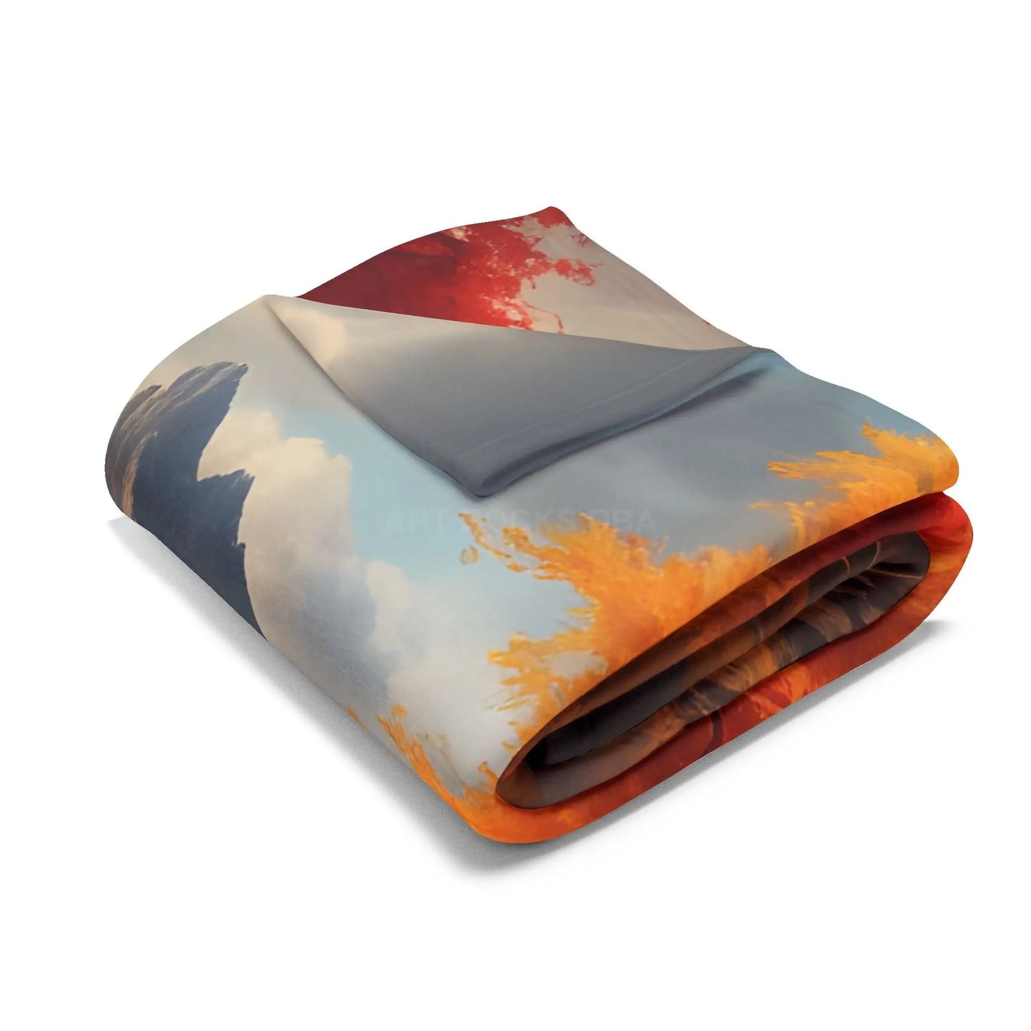 Cozy Autumn Mountains Fleece Blanket Warm Throw for Fall Decor Perfect Gift for Friends and Family Scenic Mountain