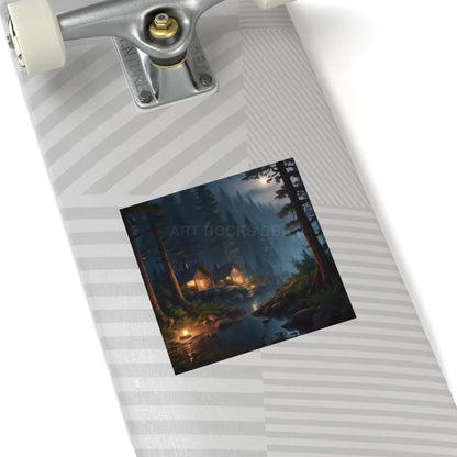 Cozy Cabin Stickers - Nature Scene Decor for Home Scrapbooking Gifts Outdoor Adventures Aesthetic Wall Art - Paper