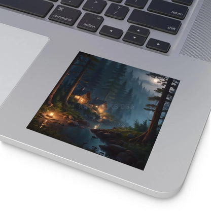 Cozy Cabin Stickers - Nature Scene Decor for Home Scrapbooking Gifts Outdoor Adventures Aesthetic Wall Art - Paper