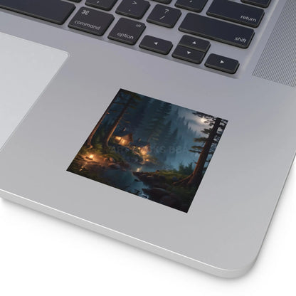 Cozy Cabin Stickers - Nature Scene Decor for Home Scrapbooking Gifts Outdoor Adventures Aesthetic Wall Art - Paper