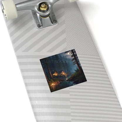 Cozy Cabin Stickers - Nature Scene Decor for Home Scrapbooking Gifts Outdoor Adventures Aesthetic Wall Art - Paper