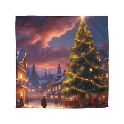 Cozy Christmas Microfiber Duvet Cover | Holiday Bedding Winter Decor Festive Bedroom Christmas Gifts Seasonal Home