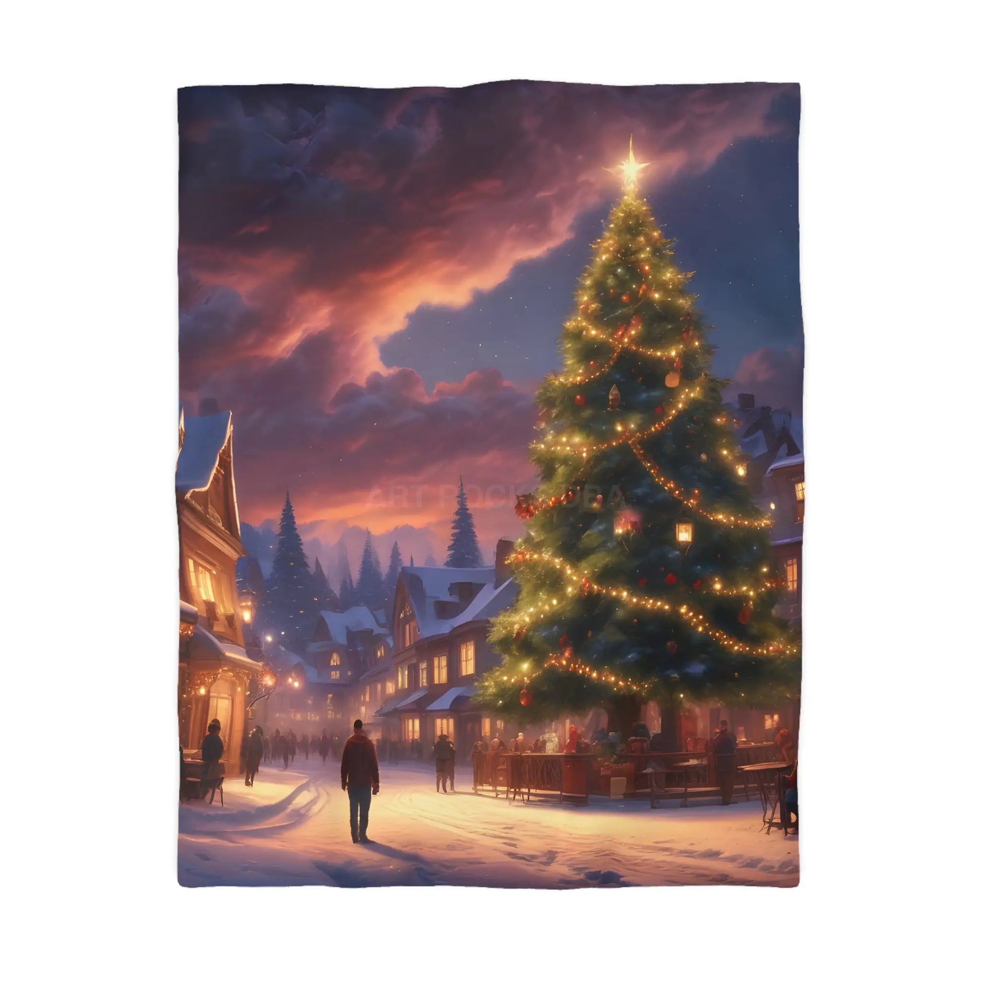 Cozy Christmas Microfiber Duvet Cover | Holiday Bedding Winter Decor Festive Bedroom Christmas Gifts Seasonal Home