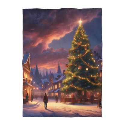 Cozy Christmas Microfiber Duvet Cover | Holiday Bedding Winter Decor Festive Bedroom Christmas Gifts Seasonal Home