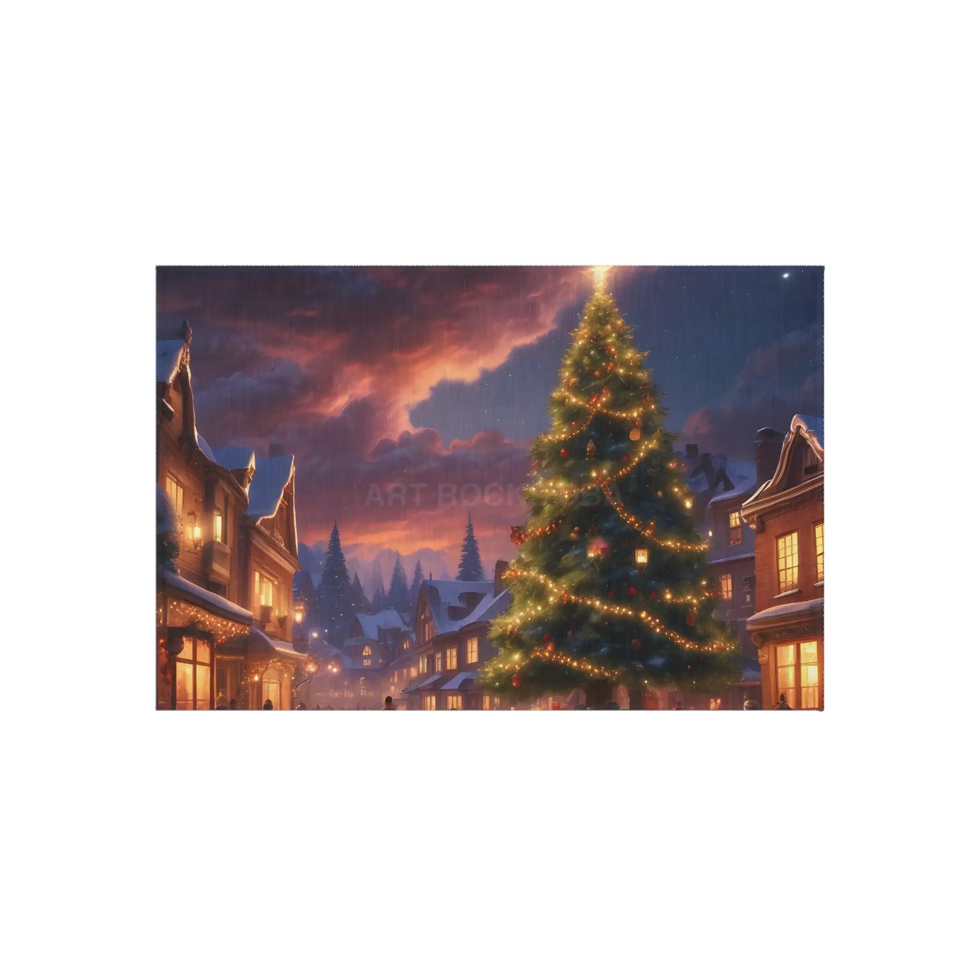 Cozy Christmas Outdoor Rug Festive Area Mat Holiday Decor Patio Entrance Mat Winter Welcome Rug Seasonal Outdoor Accent