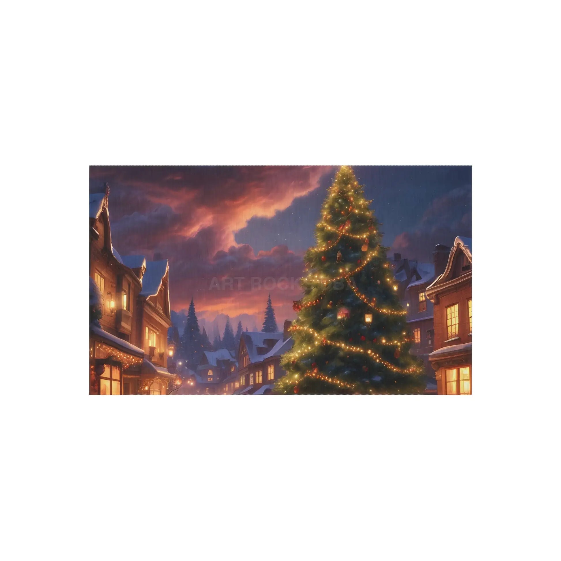 Cozy Christmas Outdoor Rug Festive Area Mat Holiday Decor Patio Entrance Mat Winter Welcome Rug Seasonal Outdoor Accent