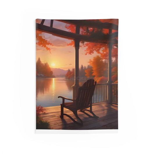 Cozy Fall Sunset Wall Tapestry Cozy Home Decor Autumn Wall Art Nature-Inspired Tapestry Ideal for Living Room