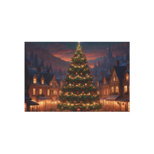 Cozy Holiday Outdoor Rug Christmas Decor Winter Mat Patio Rug Seasonal Welcome Mat Festive Doormat - 24’’ × 36’’ - Home