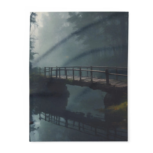 Cozy Misty Forest Arctic Fleece Blanket Warm Throw for Relaxing Home Decor Outdoor Camping Unique Gift for Every