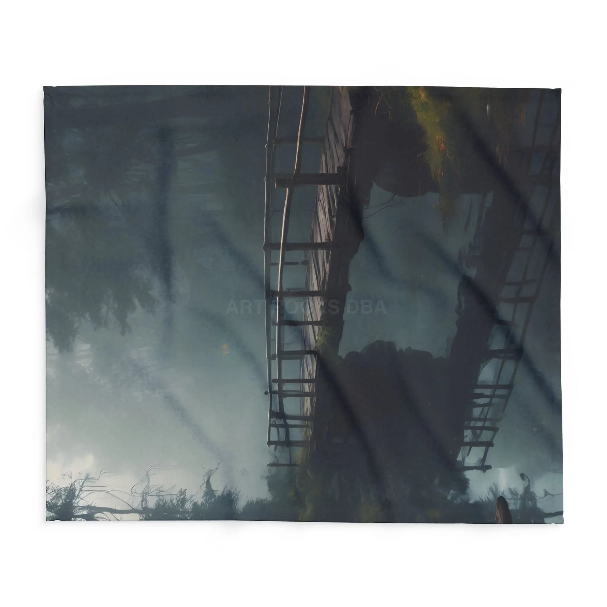 Cozy Misty Forest Arctic Fleece Blanket Warm Throw for Relaxing Home Decor Outdoor Camping Unique Gift for Every