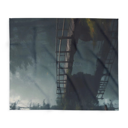 Cozy Misty Forest Arctic Fleece Blanket Warm Throw for Relaxing Home Decor Outdoor Camping Unique Gift for Every