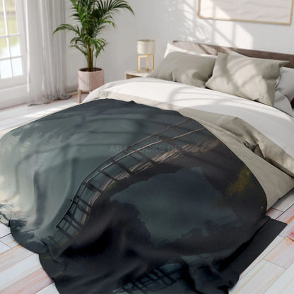 Cozy Misty Forest Arctic Fleece Blanket Warm Throw for Relaxing Home Decor Outdoor Camping Unique Gift for Every