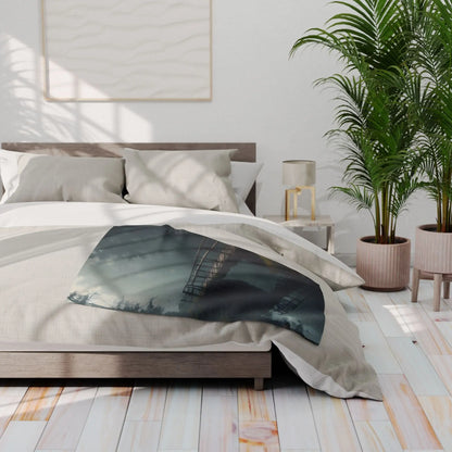 Cozy Misty Forest Arctic Fleece Blanket Warm Throw for Relaxing Home Decor Outdoor Camping Unique Gift for Every