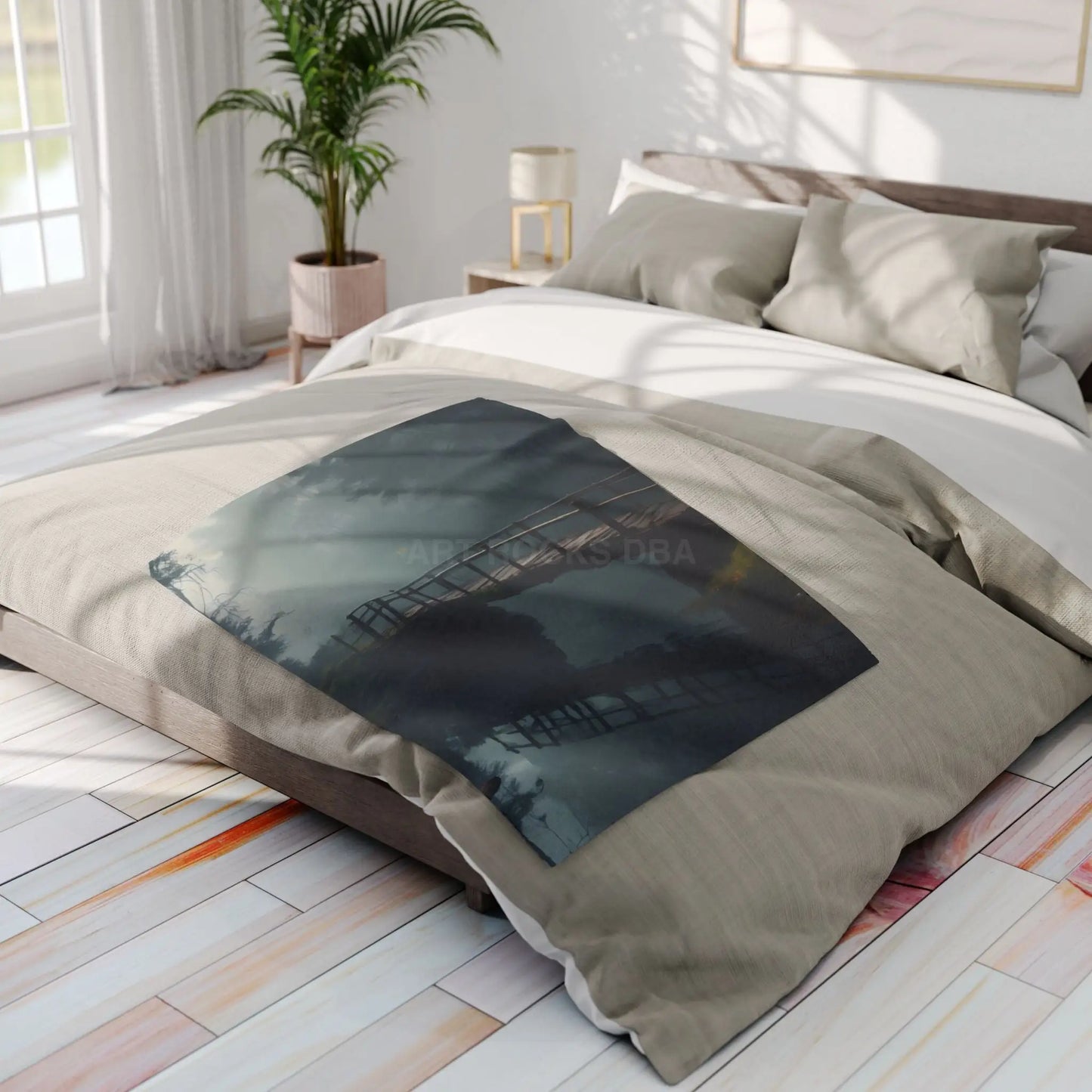 Cozy Misty Forest Arctic Fleece Blanket Warm Throw for Relaxing Home Decor Outdoor Camping Unique Gift for Every