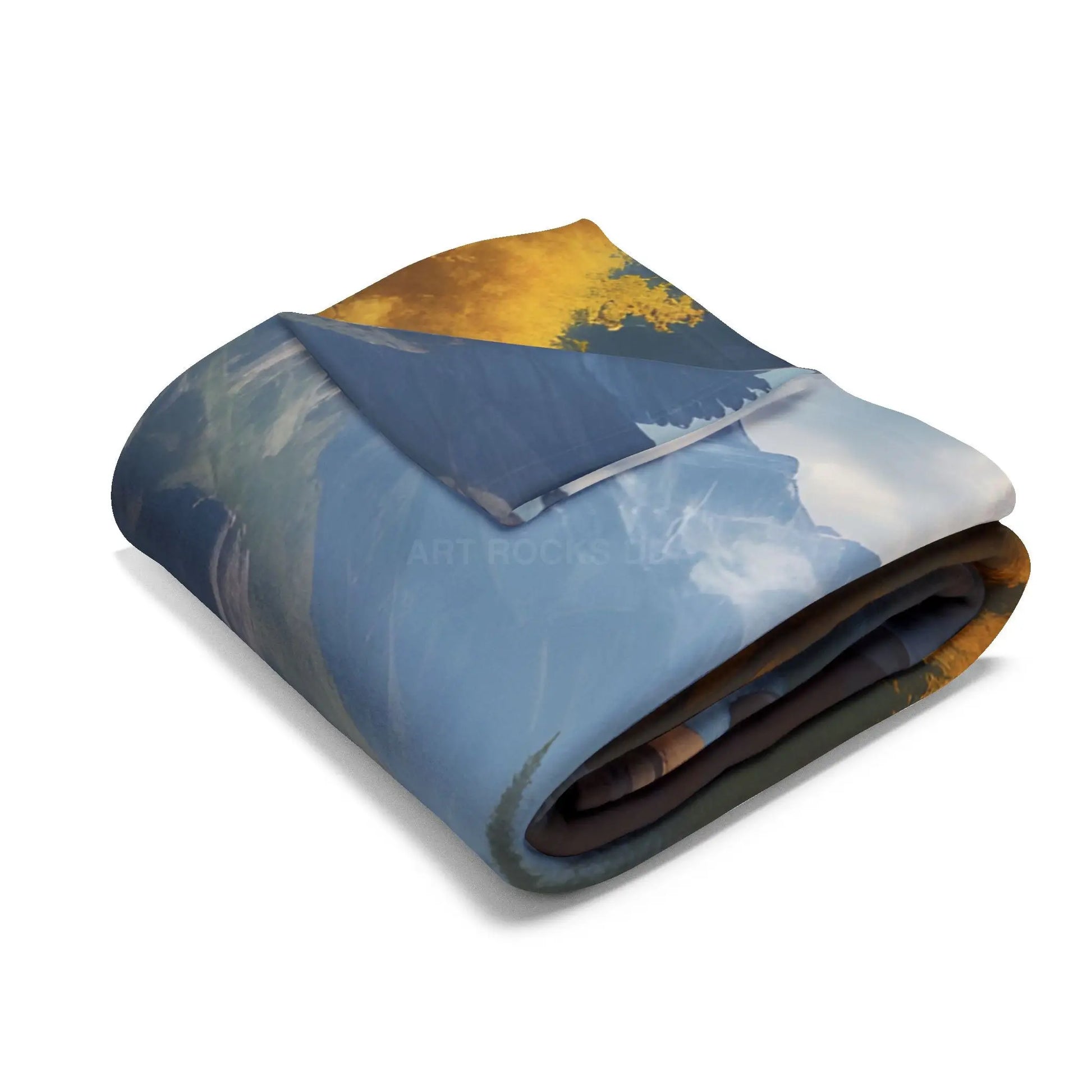 Cozy Mountain Aspen Landscape Fleece Blanket | Nature-Themed Throw | Perfect for Home Decor Gifts Camping and Outdoor