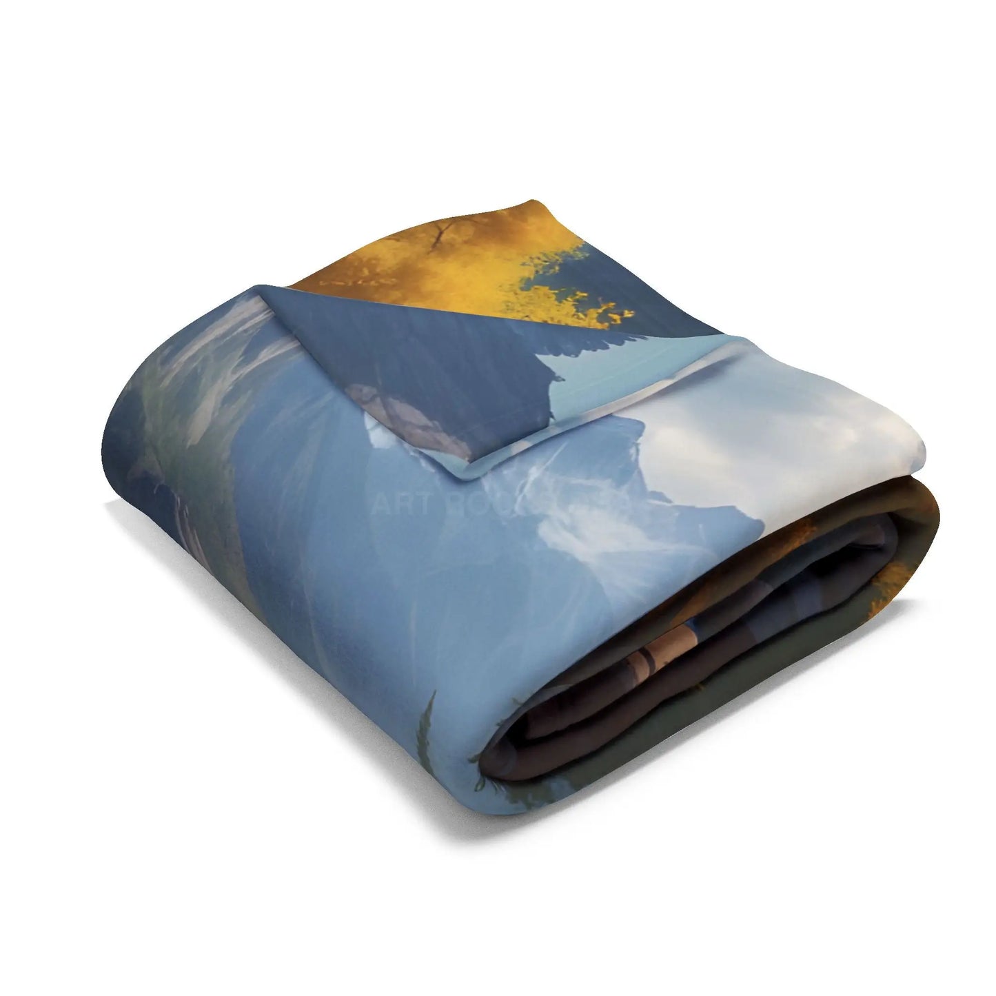 Cozy Mountain Aspen Landscape Fleece Blanket | Nature-Themed Throw | Perfect for Home Decor Gifts Camping and Outdoor