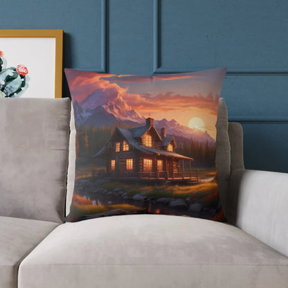 Cozy Mountain Cabin Pillow Cabin Decor Home Accent Rustic Gift Throw Pillow - Home Decor