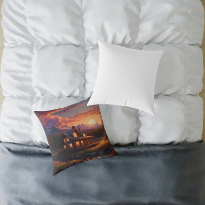 Cozy Mountain Cabin Pillow Cabin Decor Home Accent Rustic Gift Throw Pillow - Home Decor
