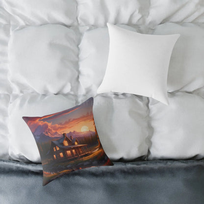 Cozy Mountain Cabin Pillow Cabin Decor Home Accent Rustic Gift Throw Pillow - Home Decor