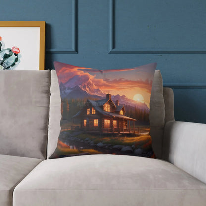 Cozy Mountain Cabin Pillow Cabin Decor Home Accent Rustic Gift Throw Pillow - Home Decor
