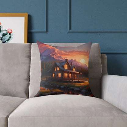 Cozy Mountain Cabin Pillow Cabin Decor Home Accent Rustic Gift Throw Pillow - Home Decor