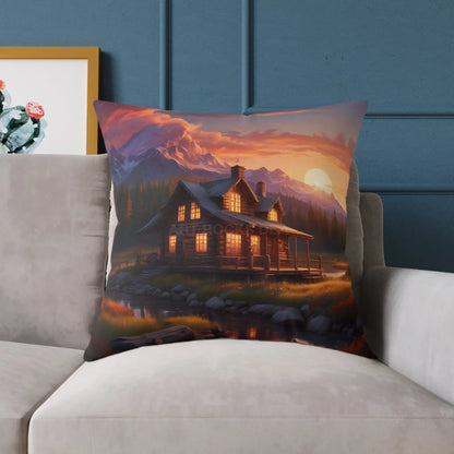 Cozy Mountain Cabin Pillow Cabin Decor Home Accent Rustic Gift Throw Pillow - Home Decor