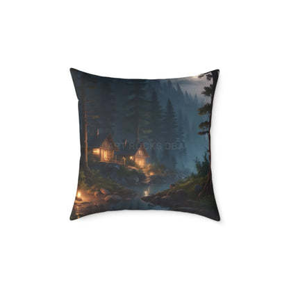 Cozy Mountain Retreat Pillow Decorative Throw Pillow Cabin Home Decor Camping Gift Nature Lover Cushion - 20’’ × 20’’
