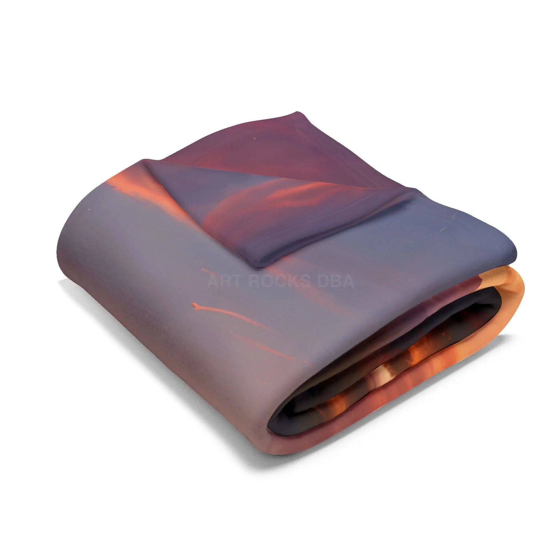 Cozy Sunset Cabin Mountain Scene Fleece Blanket | Warm Soft Throw for Home Cabin Decor Gift for Nature Lovers Camping