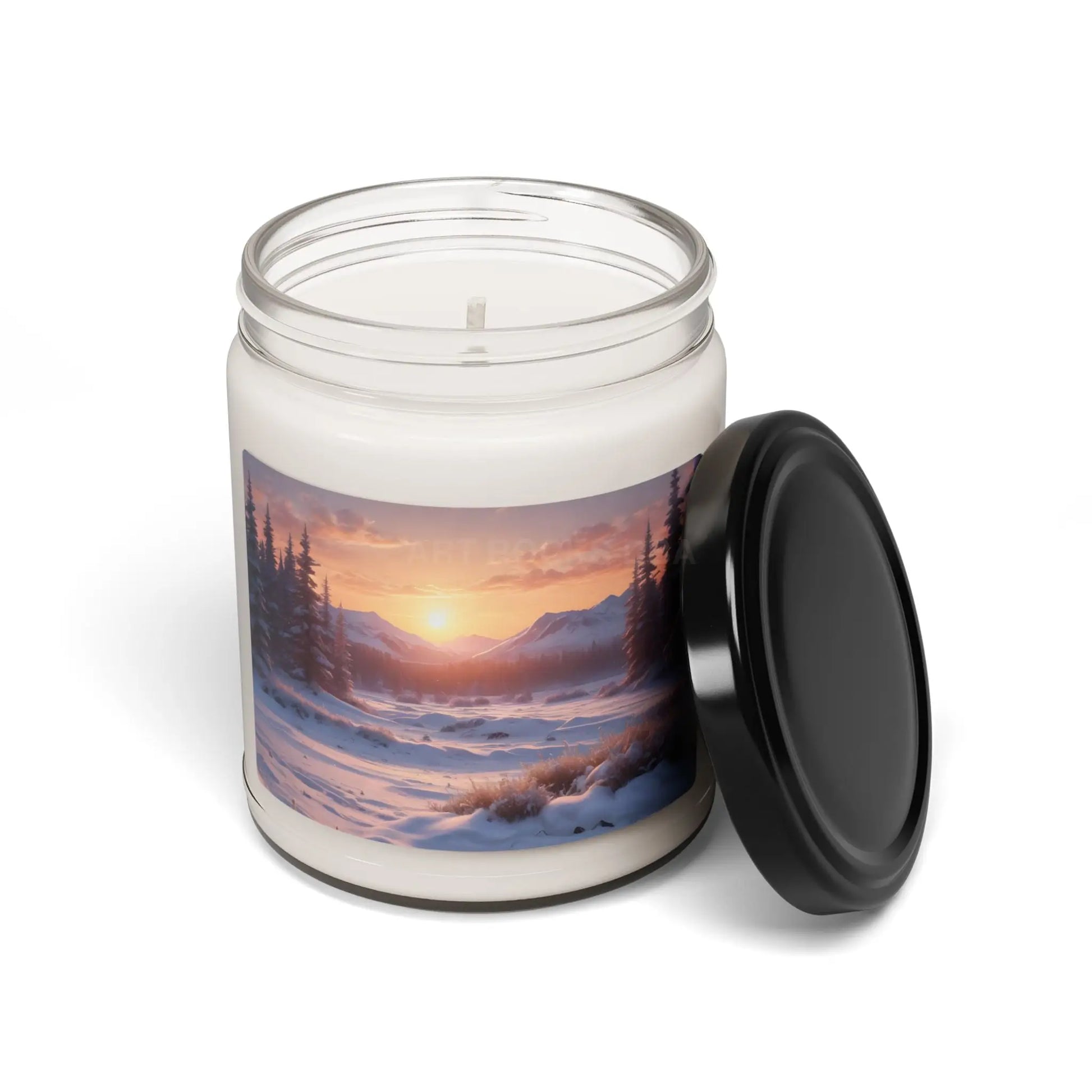 Cozy Winter Sunset Scented Soy Candle Aromatherapy Candle Winter Home Decor Gift for Her Relaxation Candle Handmade