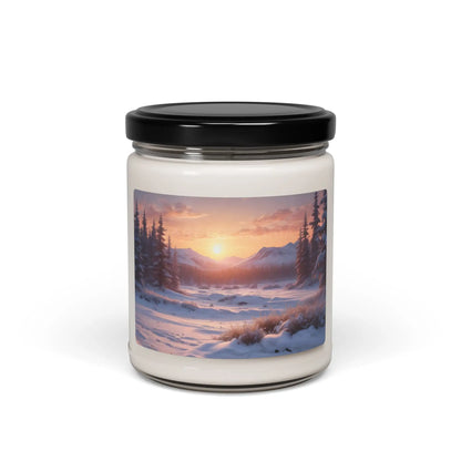 Cozy Winter Sunset Scented Soy Candle Aromatherapy Candle Winter Home Decor Gift for Her Relaxation Candle Handmade