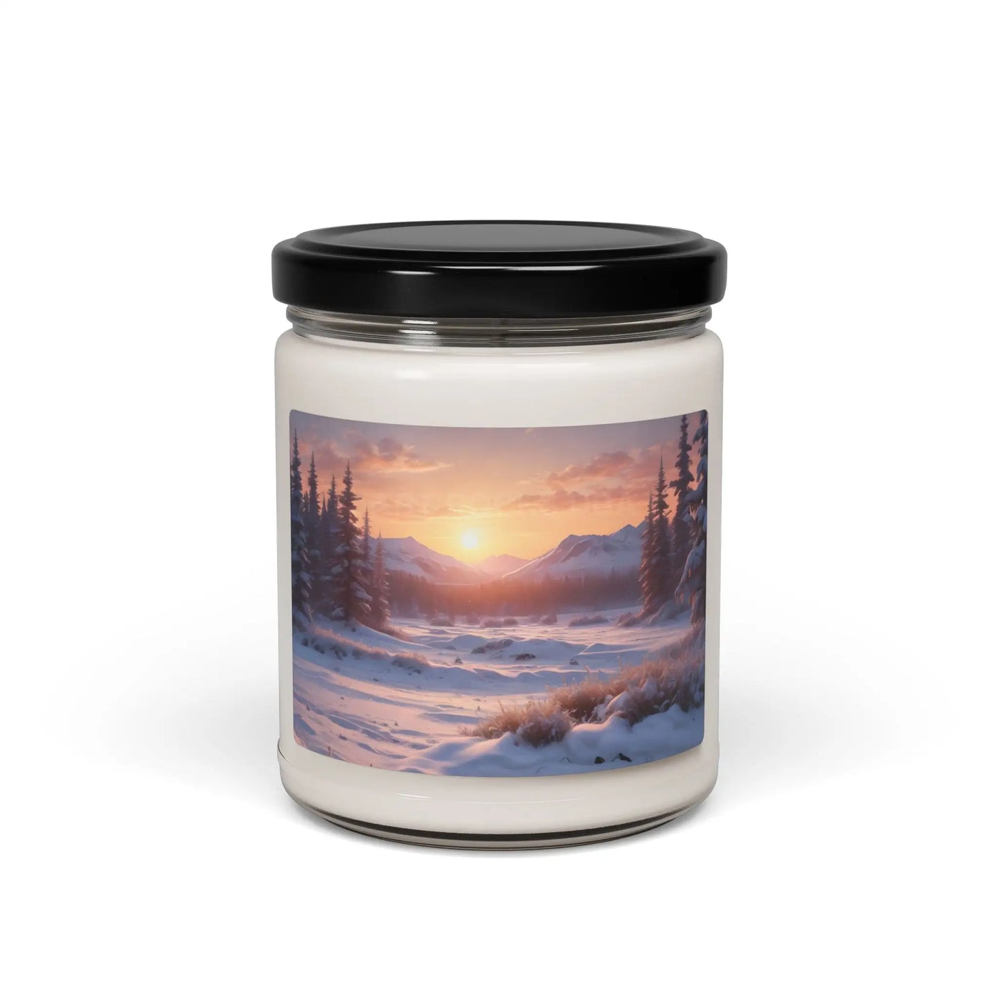 Cozy Winter Sunset Scented Soy Candle Aromatherapy Candle Winter Home Decor Gift for Her Relaxation Candle Handmade