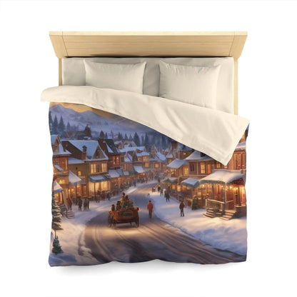 Cozy Winter Wonderland Microfiber Duvet Cover Holiday Bedding Winter Decor Home Comfort Christmas Gift Idea - Home Decor