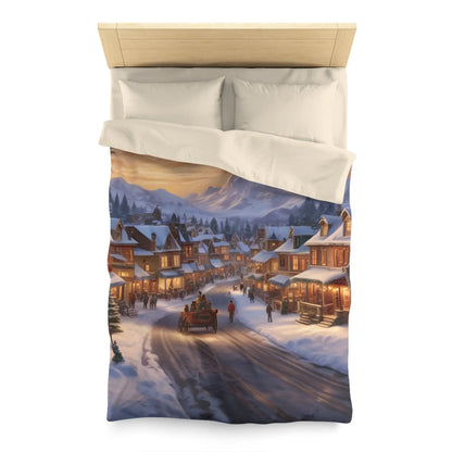 Cozy Winter Wonderland Microfiber Duvet Cover Holiday Bedding Winter Decor Home Comfort Christmas Gift Idea - Home Decor