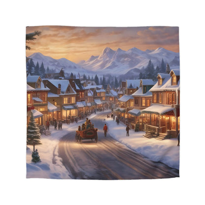 Cozy Winter Wonderland Microfiber Duvet Cover Holiday Bedding Winter Decor Home Comfort Christmas Gift Idea - Queen
