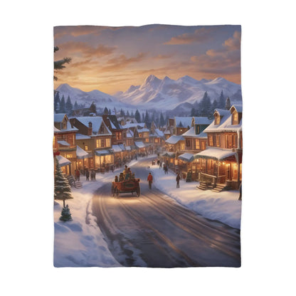 Cozy Winter Wonderland Microfiber Duvet Cover Holiday Bedding Winter Decor Home Comfort Christmas Gift Idea - Home Decor