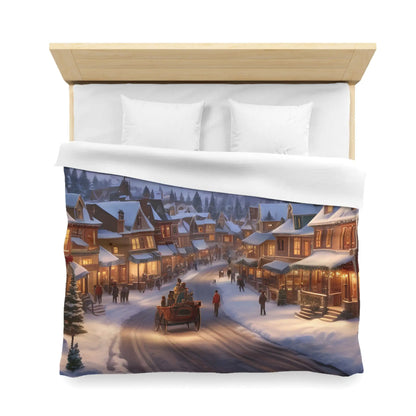 Cozy Winter Wonderland Microfiber Duvet Cover Holiday Bedding Winter Decor Home Comfort Christmas Gift Idea - Home Decor