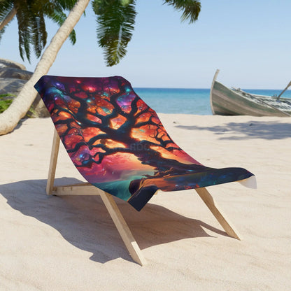 Crystal Tree of Life Beach Towel - 30’’ × 60’’ - Home Decor